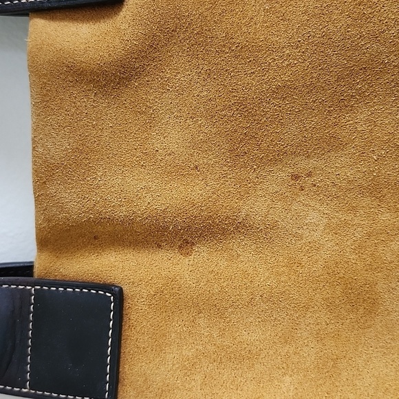 Dooney and Bourke Vintage Suede Leather Heavy Tote Bag - Picture 4 of 14